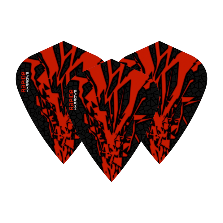 Harrows Rapide X - Dart Flights Kite / Red Flights