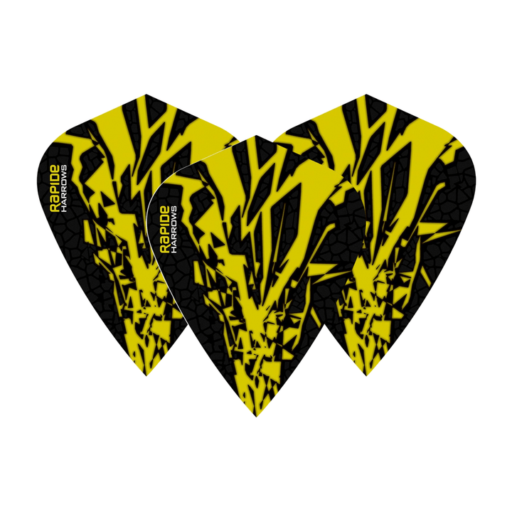 Harrows Rapide X - Dart Flights Kite / Yellow Flights