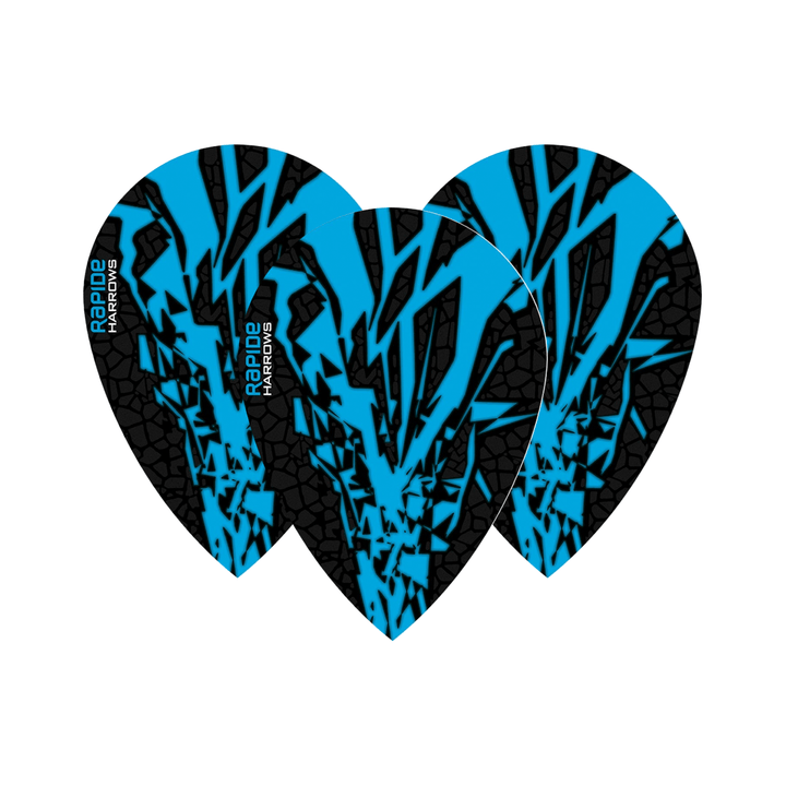 Harrows Rapide X - Dart Flights Pear / Aqua Flights