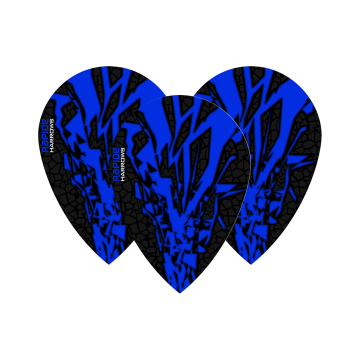 Harrows Rapide X - Dart Flights Pear / Dark Blue Flights