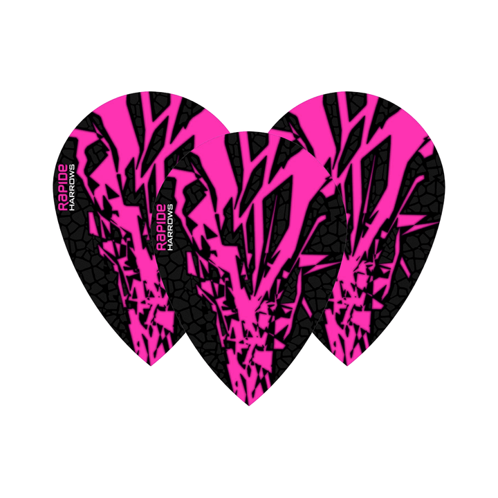 Harrows Rapide X - Dart Flights Pear / Pink Flights