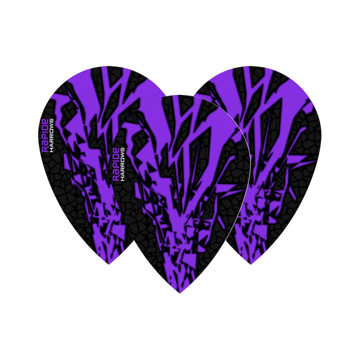 Harrows Rapide X - Dart Flights Pear / Purple Flights