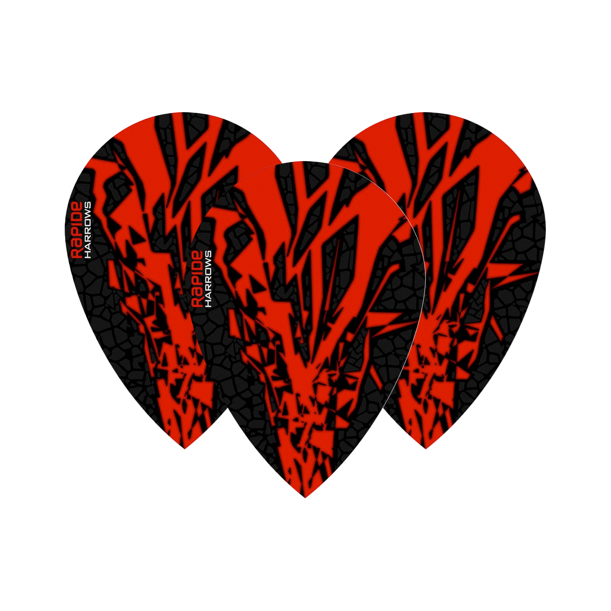 Harrows Rapide X - Dart Flights Pear / Red Flights