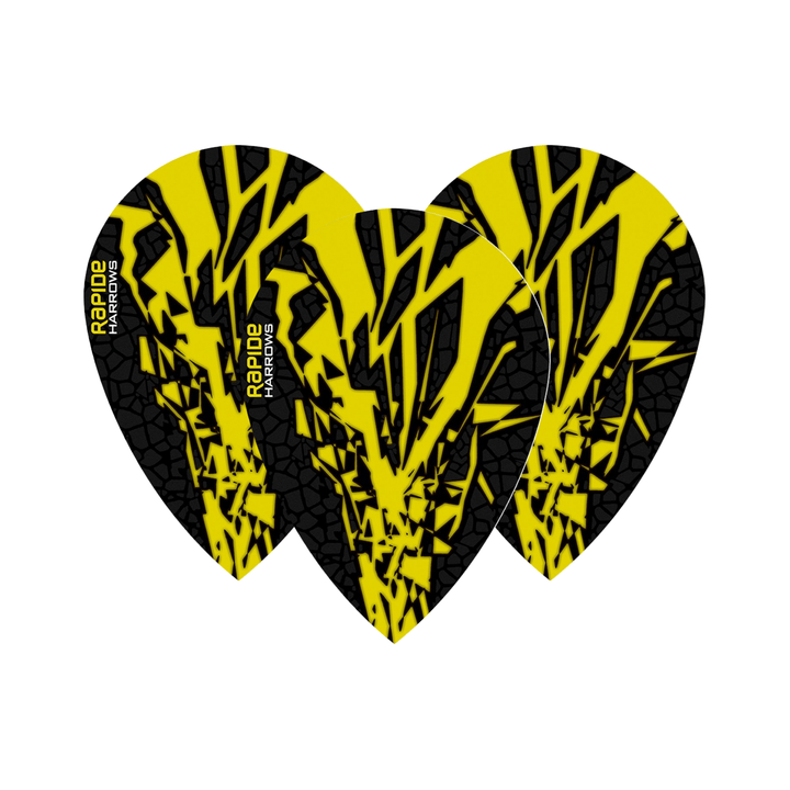 Harrows Rapide X - Dart Flights Pear / Yellow Flights