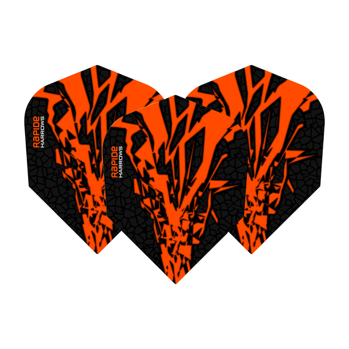 Harrows Rapide X Standard Dart Flights Orange Flights