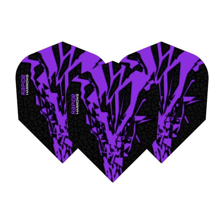Harrows Rapide X Standard Dart Flights Purple Flights