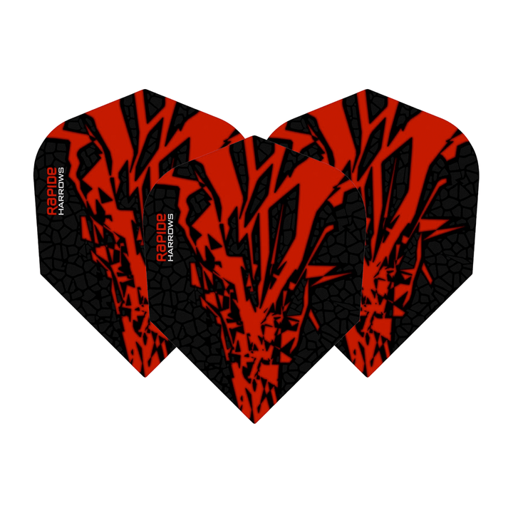 Harrows Rapide X Standard Dart Flights Red Flights