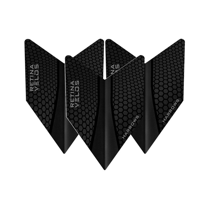 Harrows Retina X - Dart Flights Black / Velos Flights