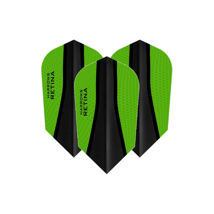 Harrows Retina X - Dart Flights Green / Slim Flights