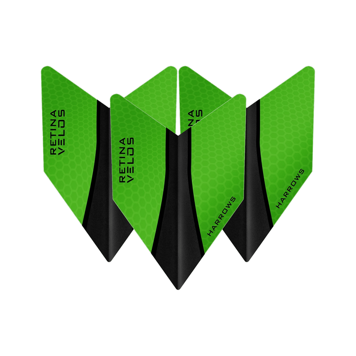 Harrows Retina X - Dart Flights Green / Velos Flights