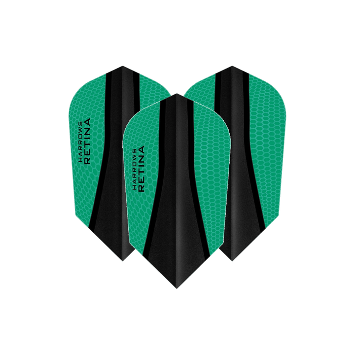 Harrows Retina X - Dart Flights Jade / Slim Flights