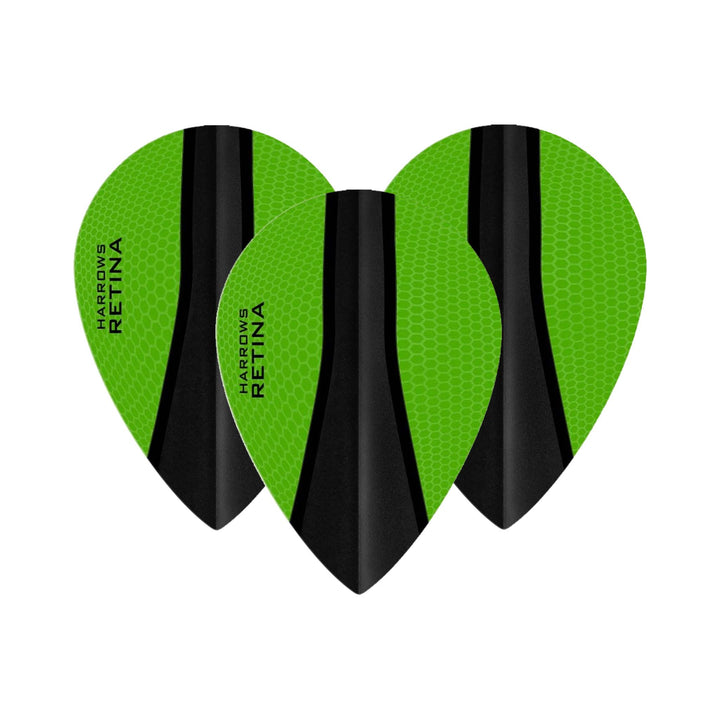 Harrows Retina X - Dart Flights Green / Pear Flights