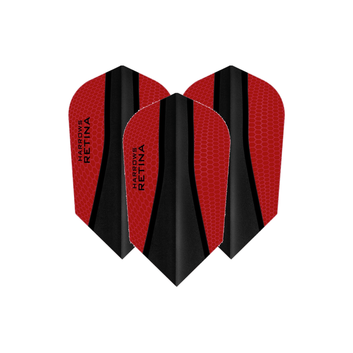 Harrows Retina X - Dart Flights Red / Slim Flights