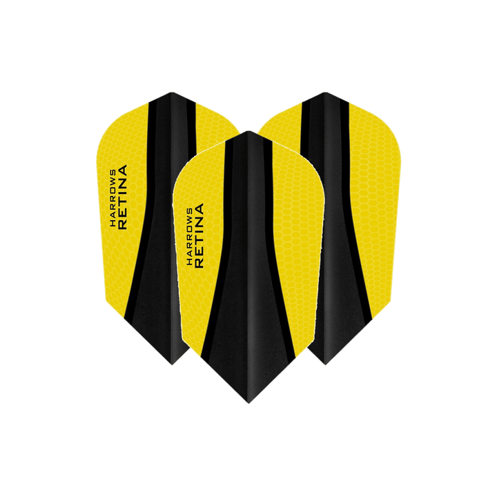 Harrows Retina X - Dart Flights Yellow / Slim Flights