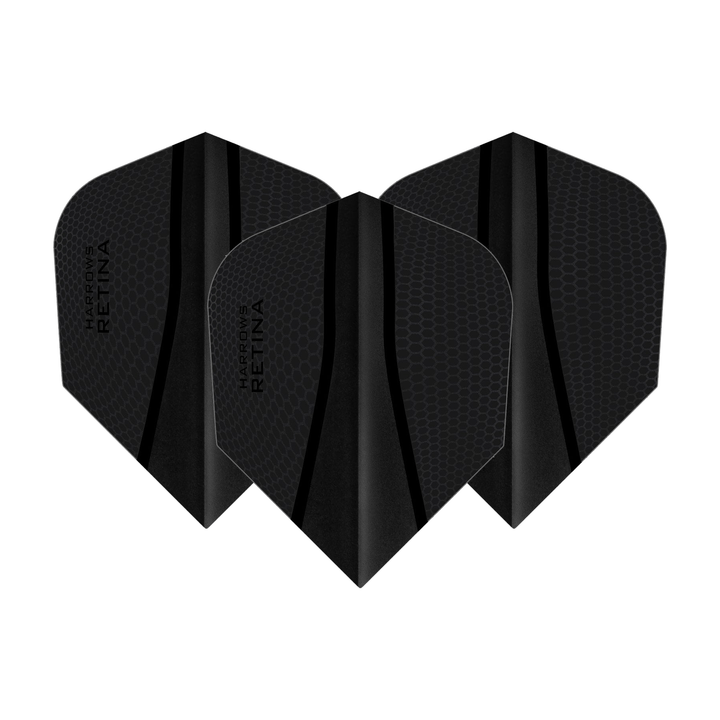 Harrows Retina X No. 6 Dart Flights Black Flights