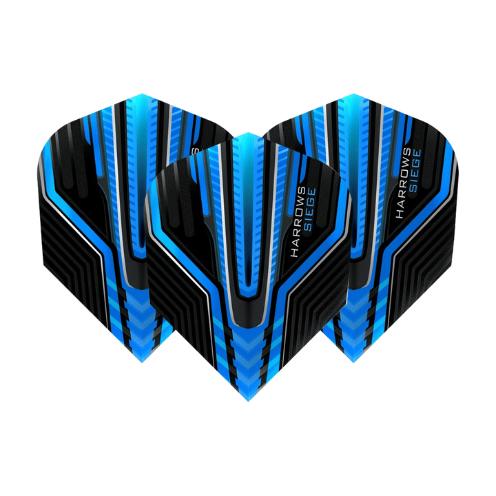 Harrows Siege No. 6 Dart Flights Blue/Black Flights