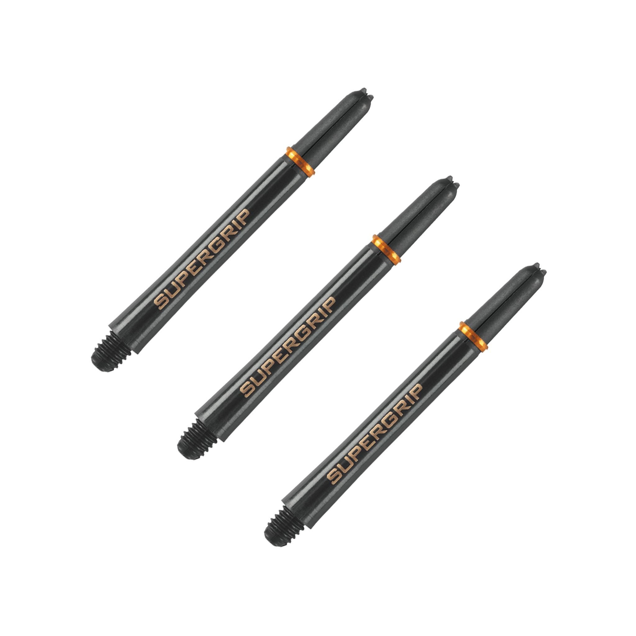 Harrows Supergrip - Nylon Dart Shafts Short (35mm) / Black & Gold Shafts