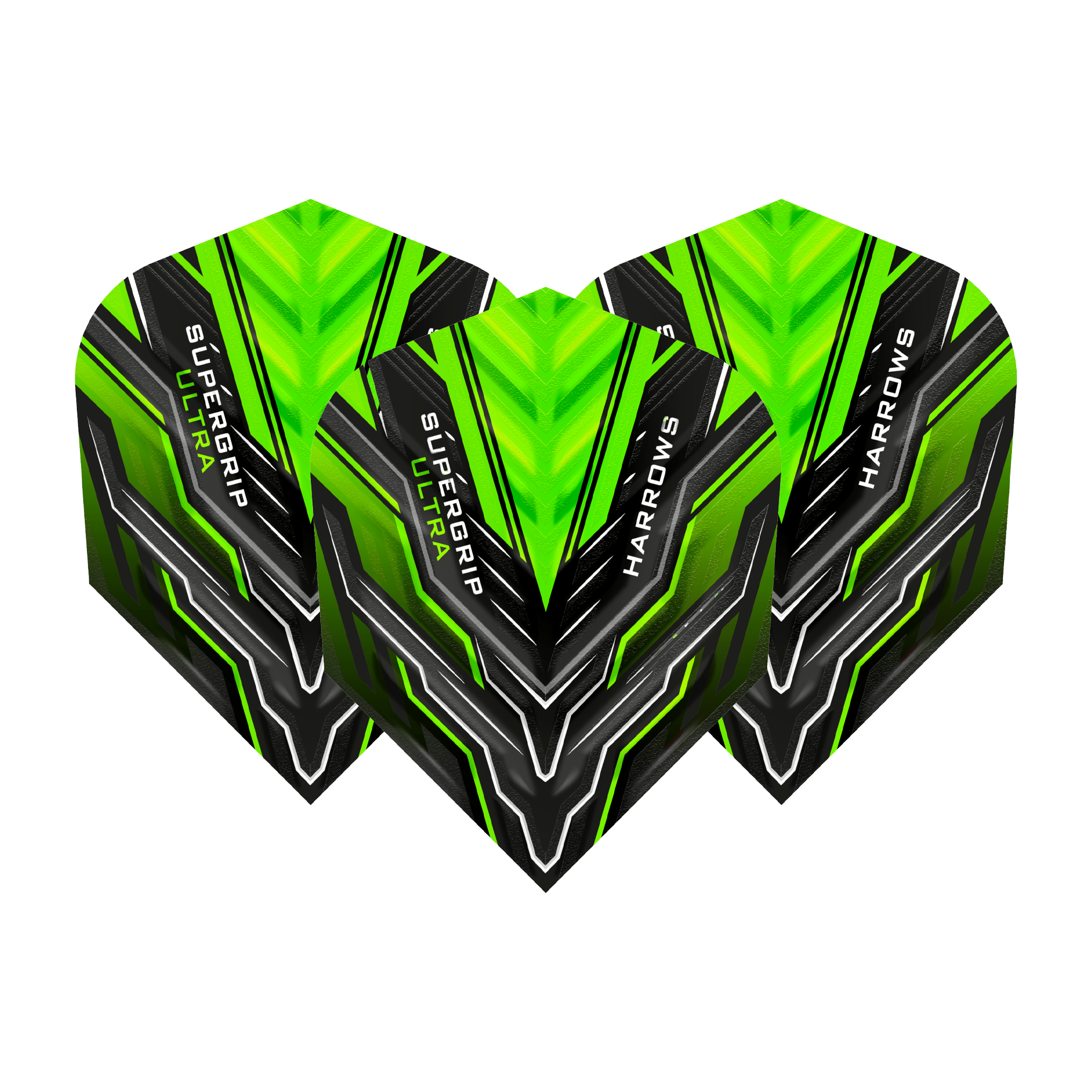Harrows Supergrip Ultra No.6 Standard Dart Flights Green Flights