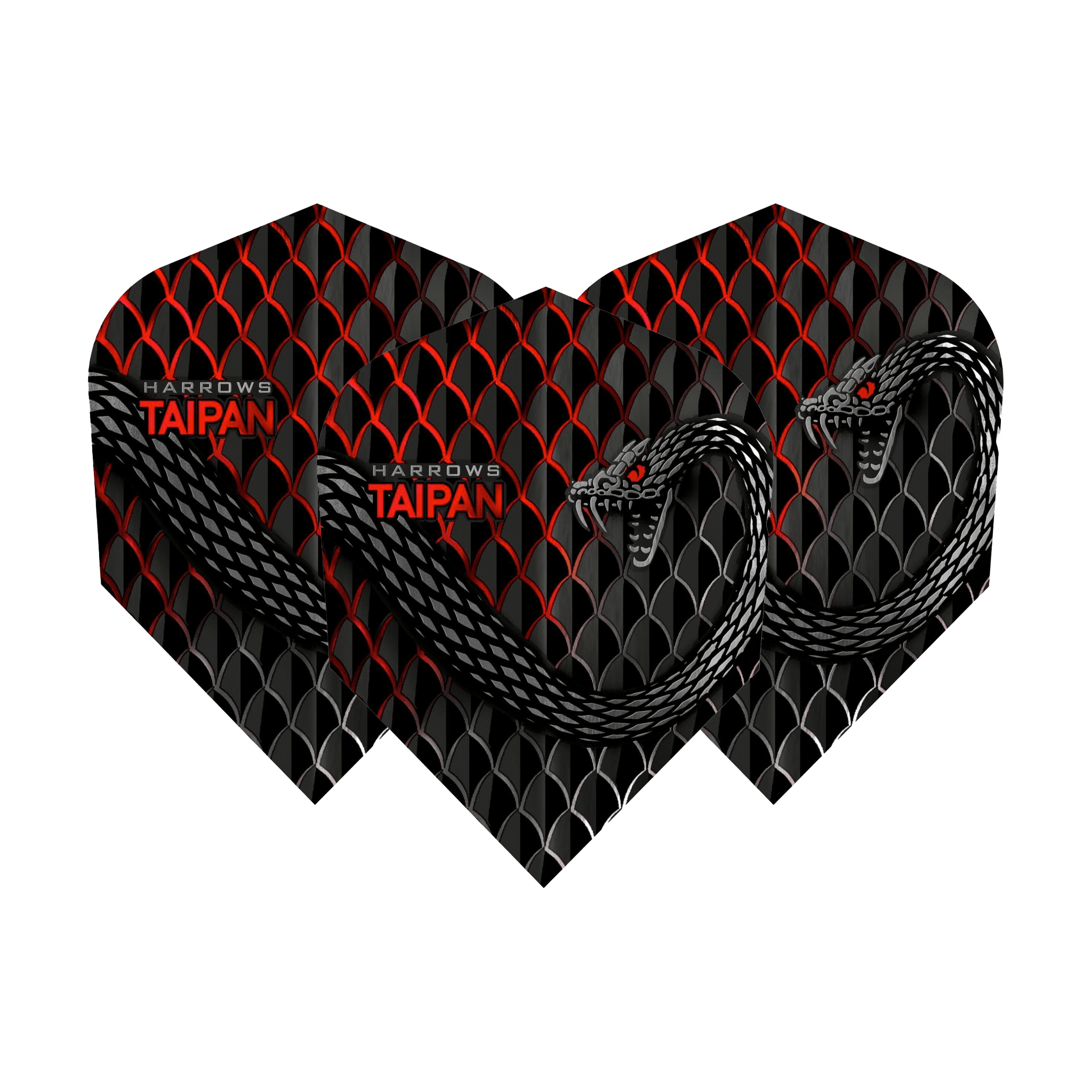 Harrows Taipan No. 6 Dart Flights Red Flights