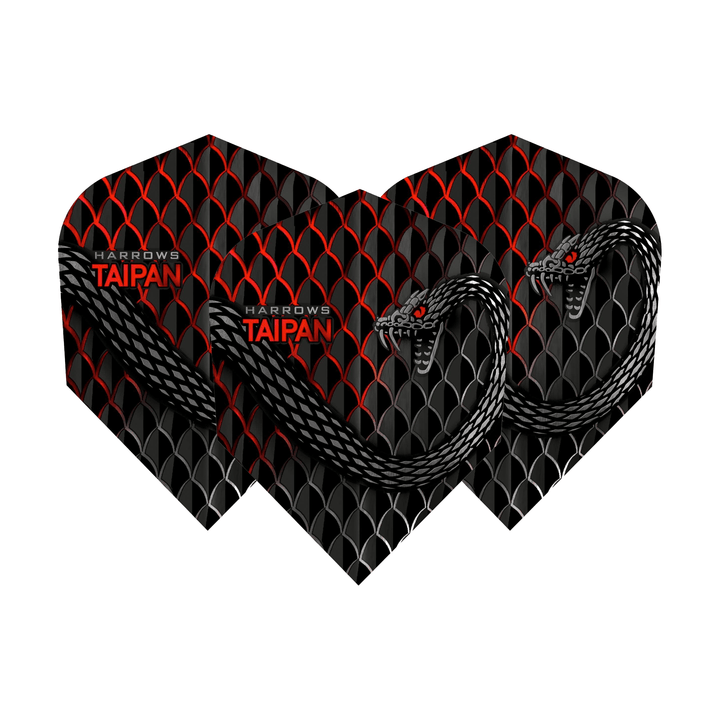 Harrows Taipan No. 6 Dart Flights Red Flights