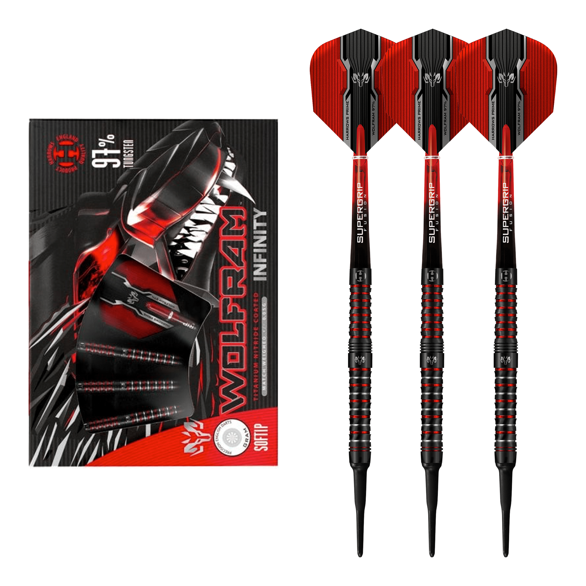 Harrows Wolfram Infinity - 97% Tungsten Soft Tip Darts 18 Grams Darts