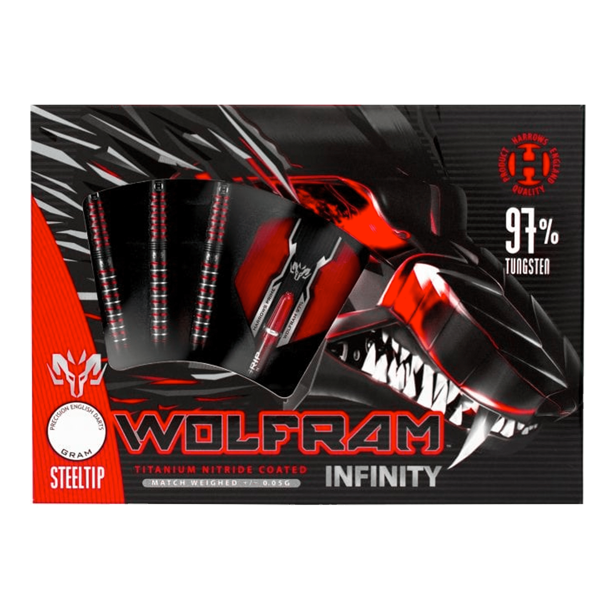 Harrows Wolfram Infinity Steel Tip Darts - 97% Tungsten - 21 Grams Darts