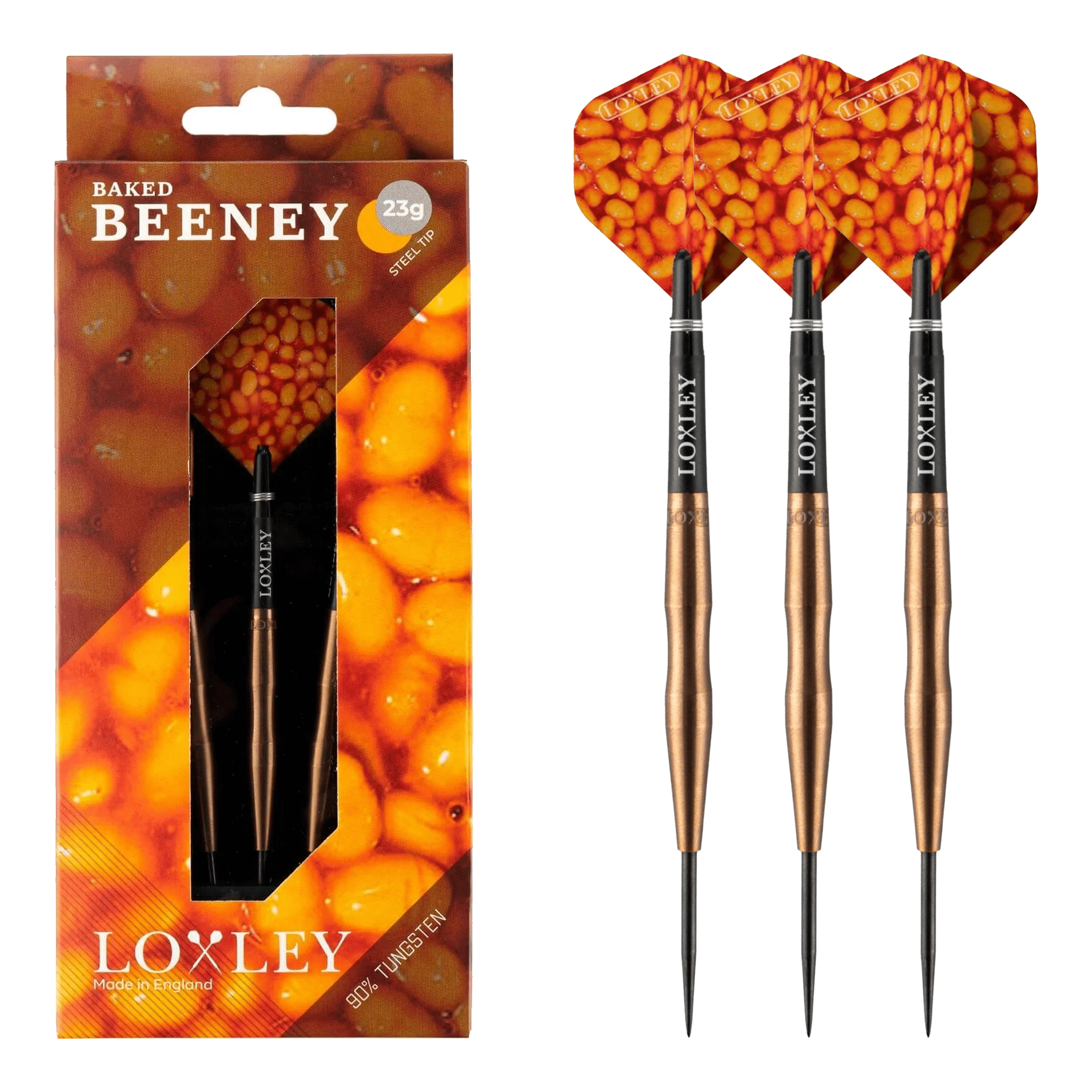Loxley Baked Beeney Limited Edition - 90% Tungsten Steel Tip Darts 23 Grams Darts