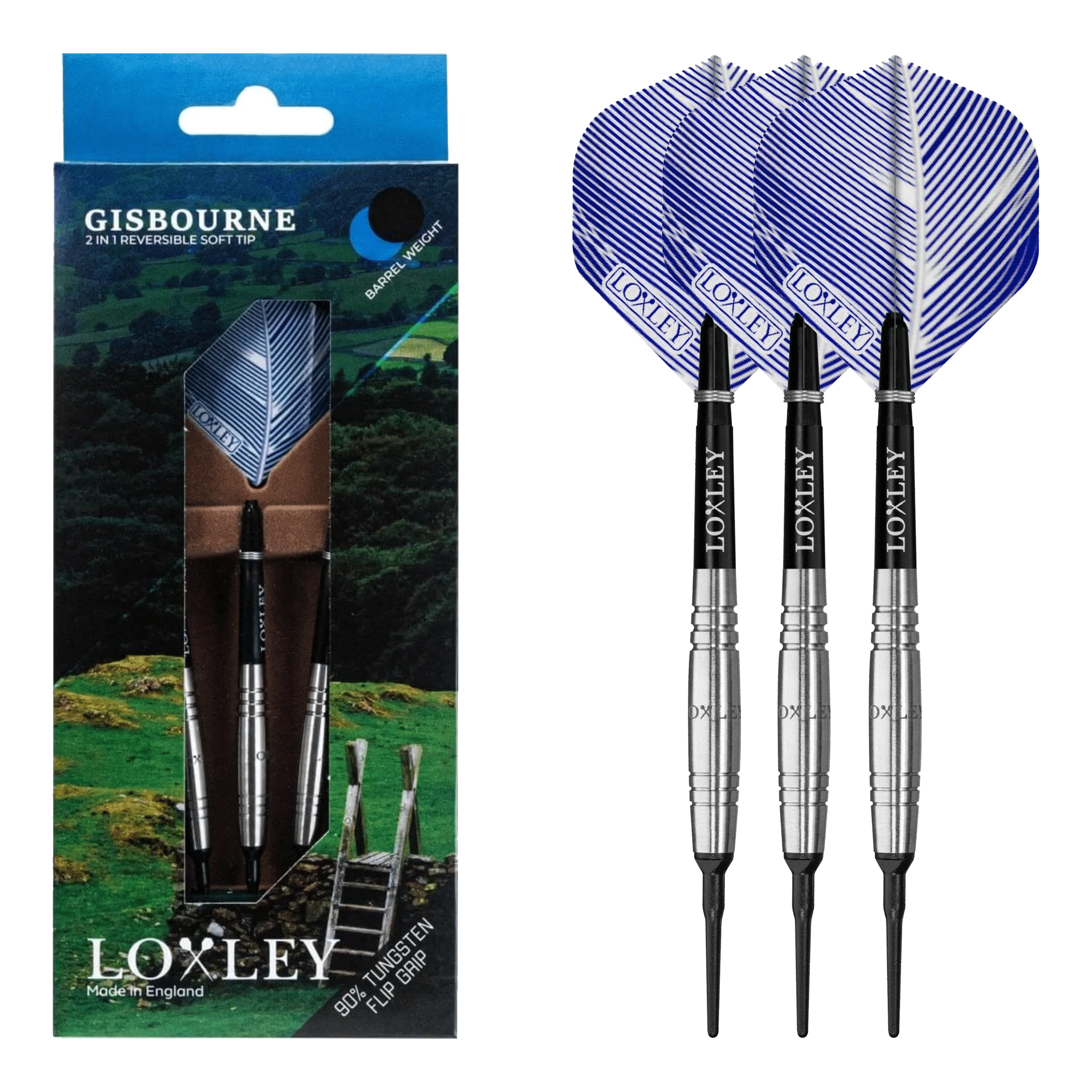 Loxley Gisbourne - 90% Tungsten Soft Tip Darts 18 Grams Darts