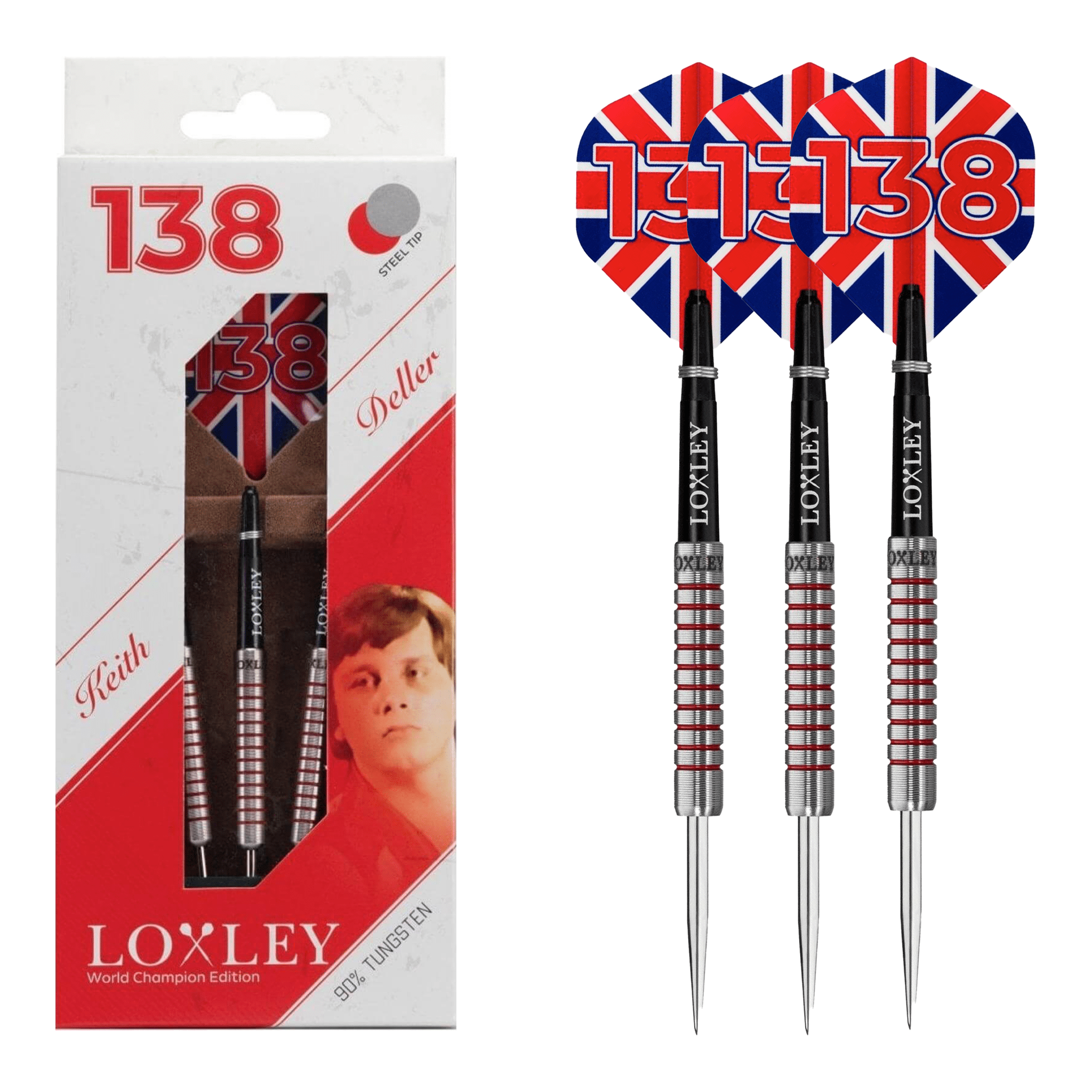 Loxley Keith Deller - 90% Tungsten Steel Tip Darts 19 Grams Darts