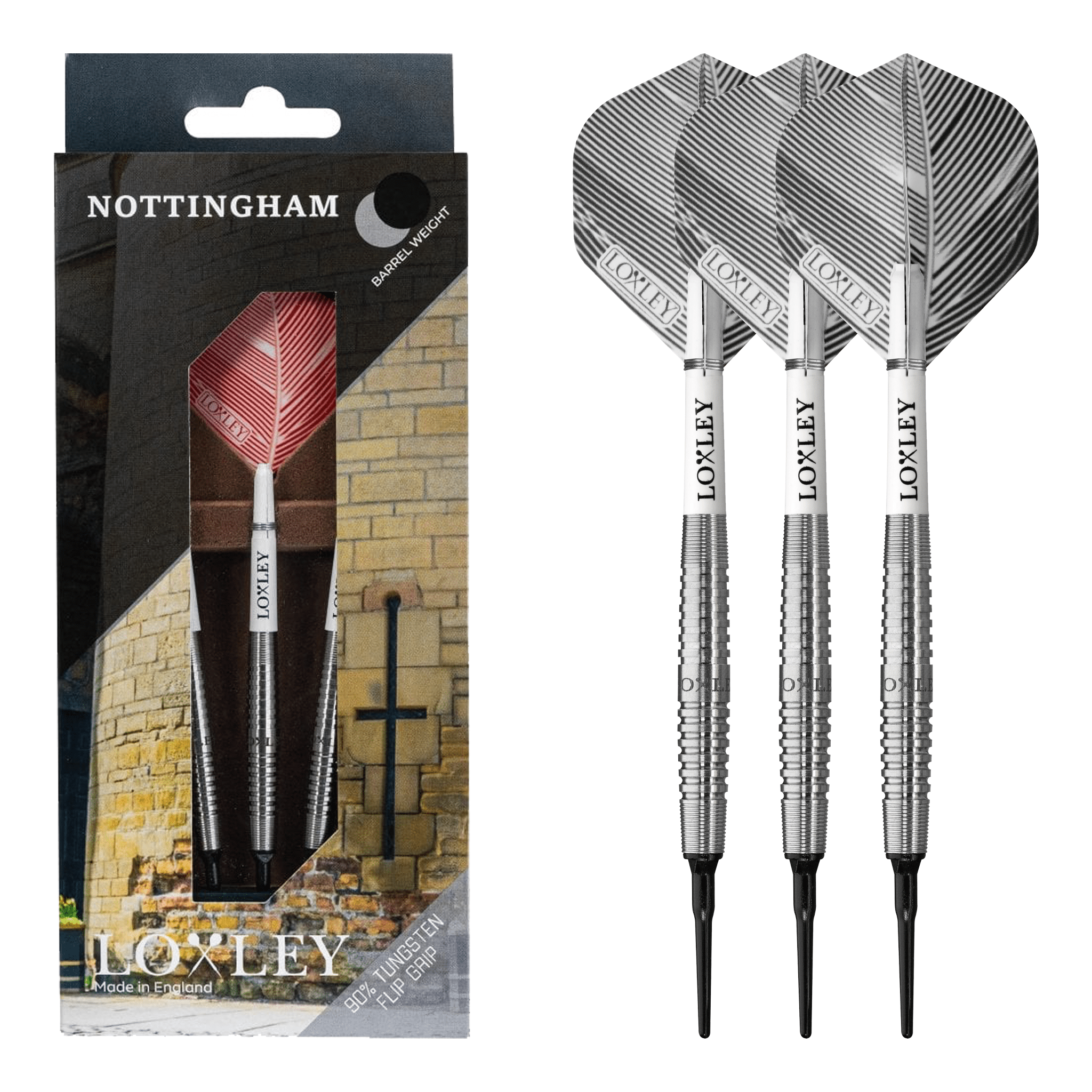 Loxley Nottingham - 90% Tungsten Soft Tip Darts 18 Grams Darts