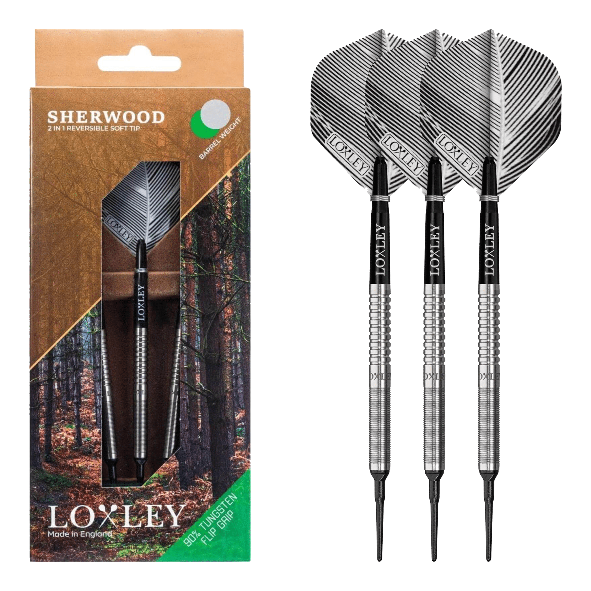 Loxley Sherwood - 90% Tungsten Soft Tip Darts 18 Grams Darts