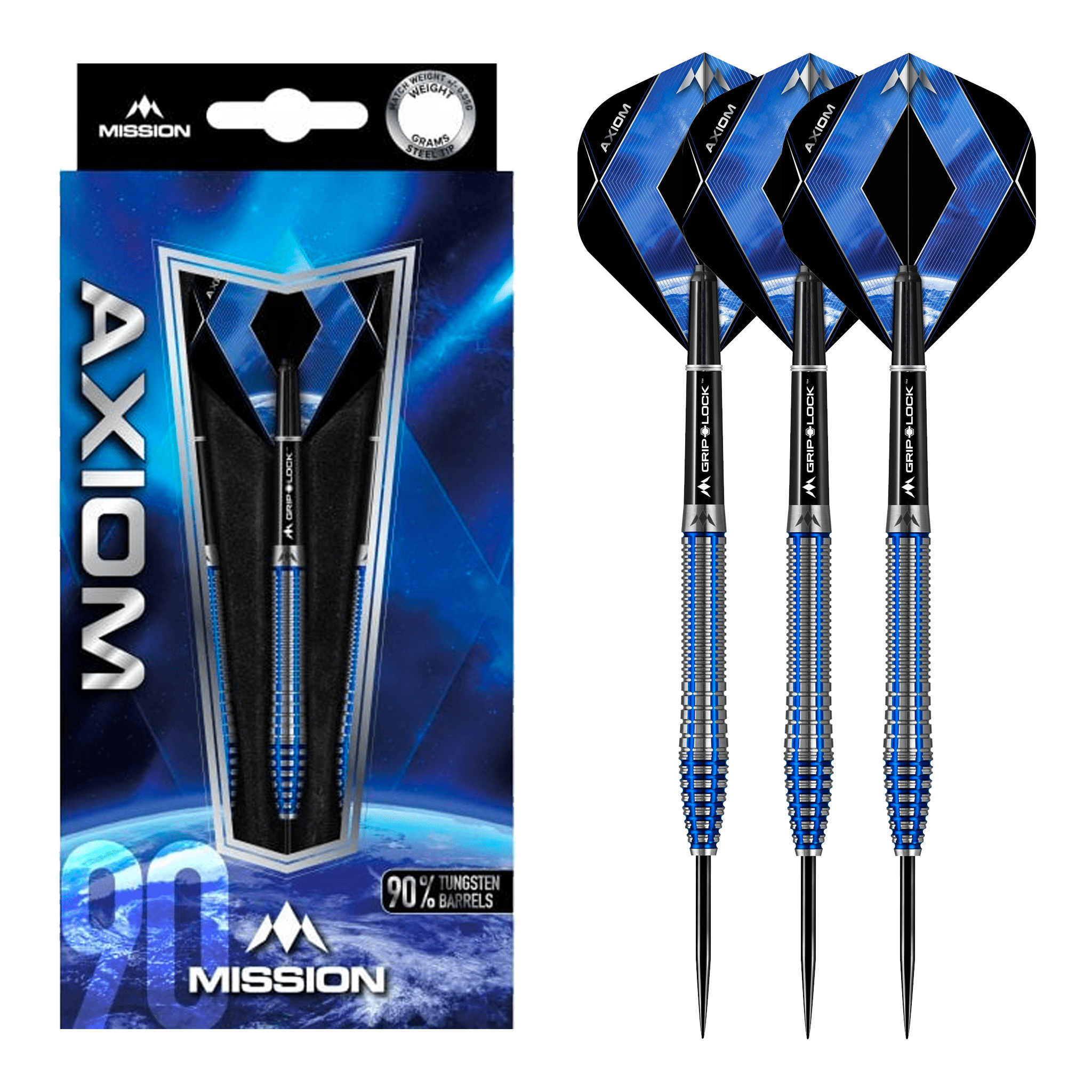 Mission Axiom M3 - 90% Tungsten Steel Tip Darts 21 Grams Darts