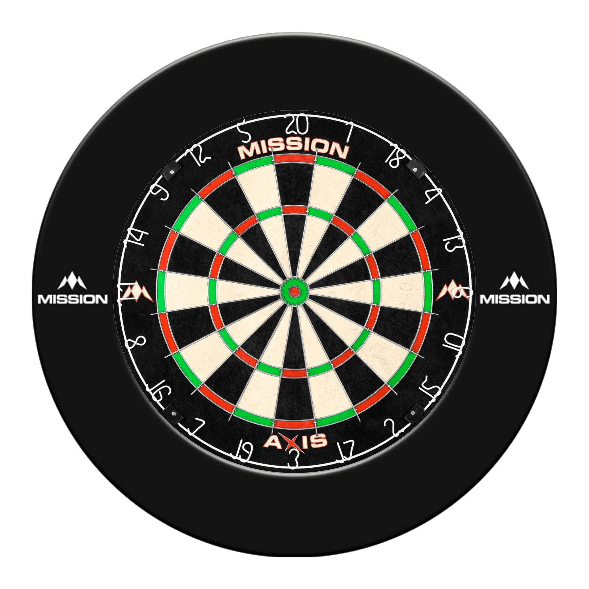 Mission Axis Dartboard & Surround Bundle Black Boards