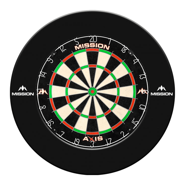 Mission Axis Dartboard & Surround Bundle Black Boards
