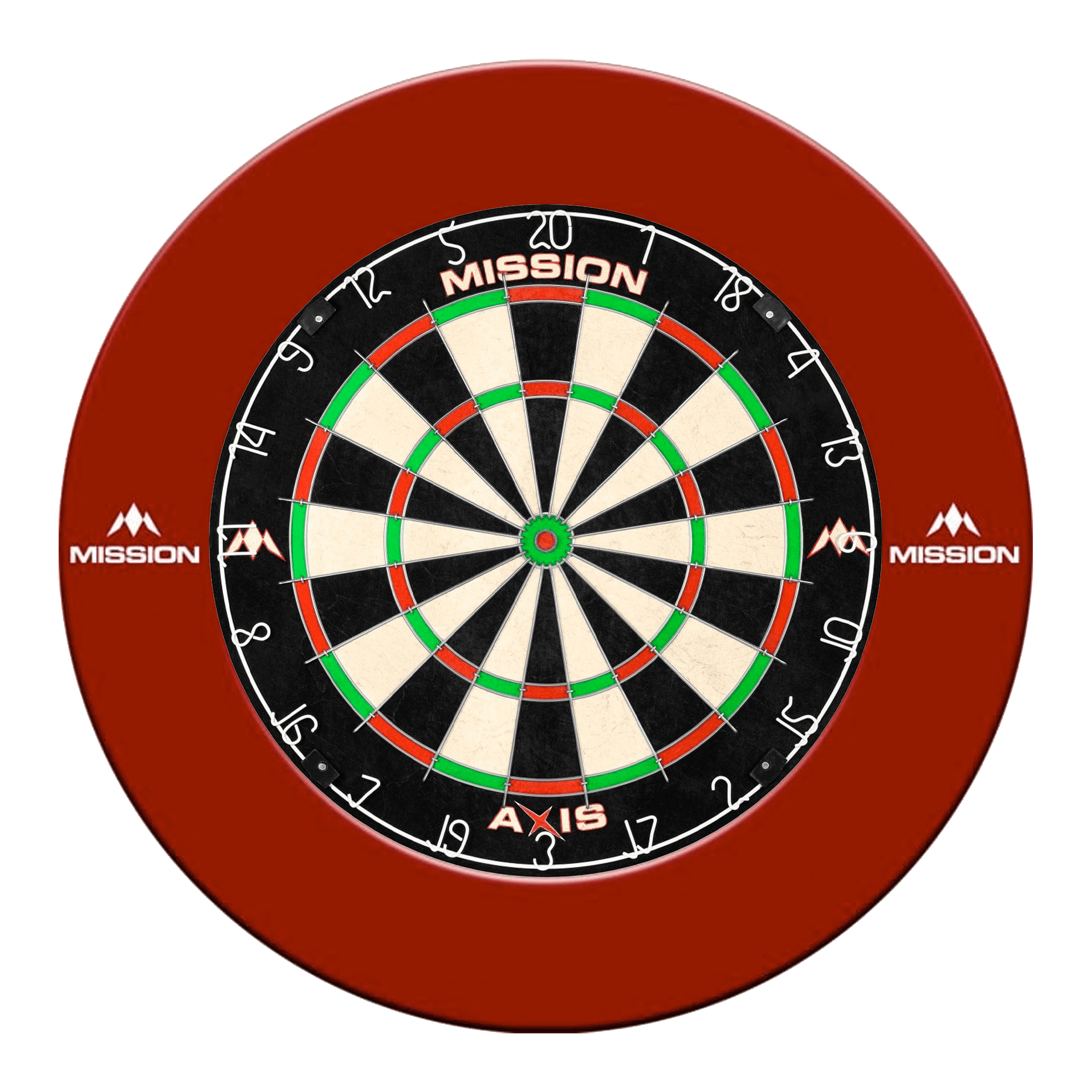 Mission Axis Dartboard & Surround Bundle Red Boards