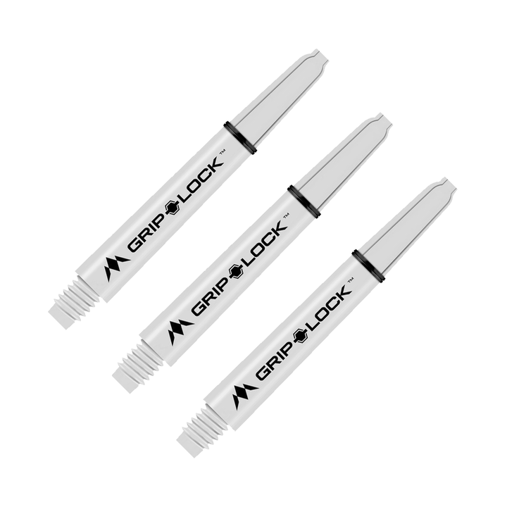 Mission GripLock Nylon Dart Shafts White / Midi (41mm) Shafts