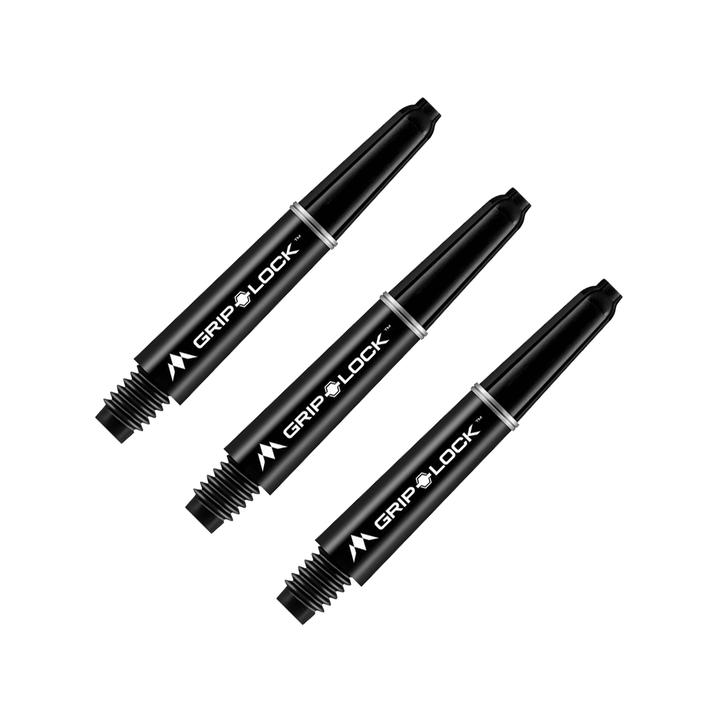 Mission GripLock Short (34mm) Nylon Dart Shafts Black Shafts