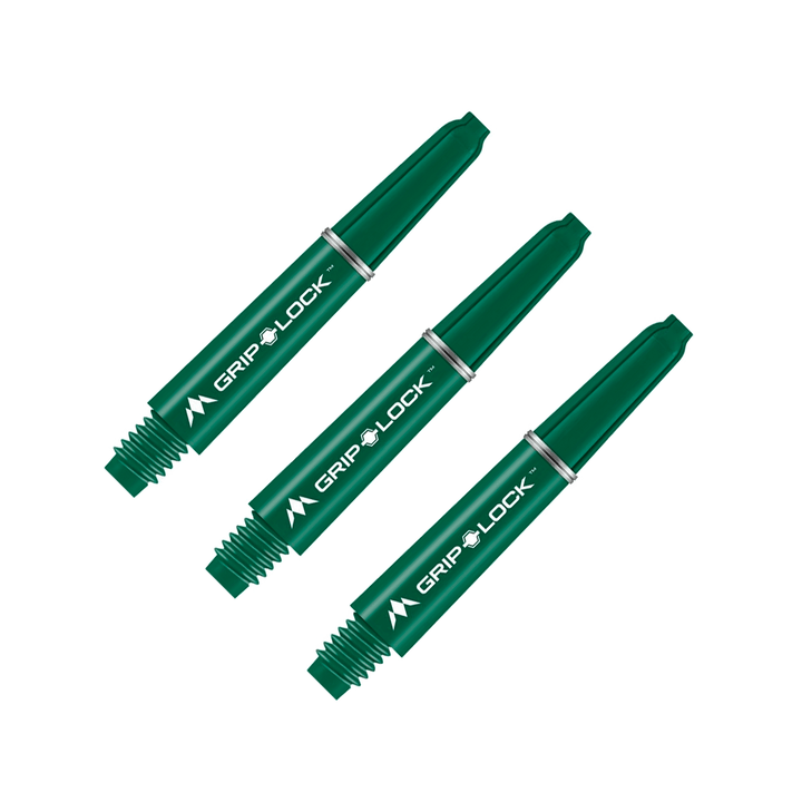 Mission GripLock Short (34mm) Nylon Dart Shafts Green Shafts