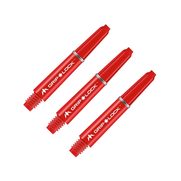 Mission GripLock Short (34mm) Nylon Dart Shafts Red Shafts