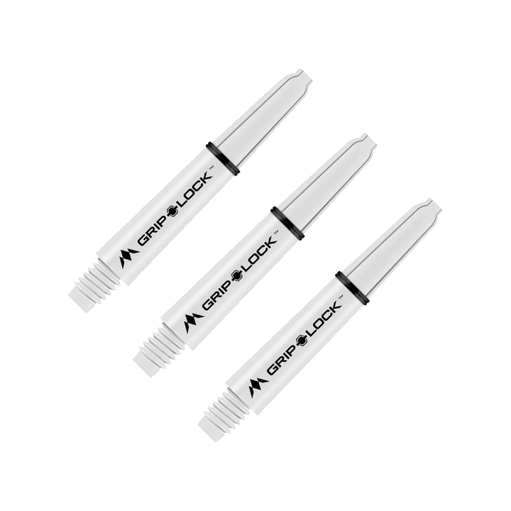 Mission GripLock Short (34mm) Nylon Dart Shafts White Shafts