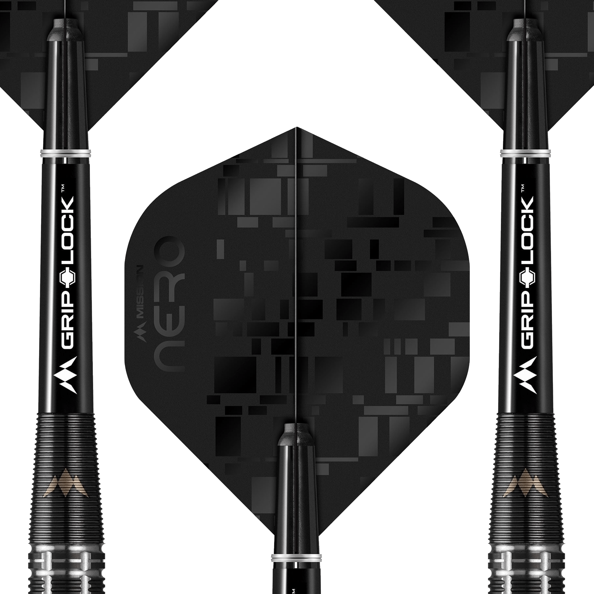 Mission Nero M3 Rear Grip Steel Tip Darts - 90% Tungsten - 21 Grams Darts