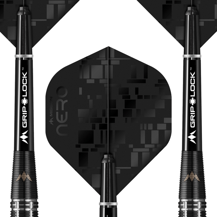 Mission Nero M3 Rear Grip Steel Tip Darts - 90% Tungsten - 21 Grams Darts