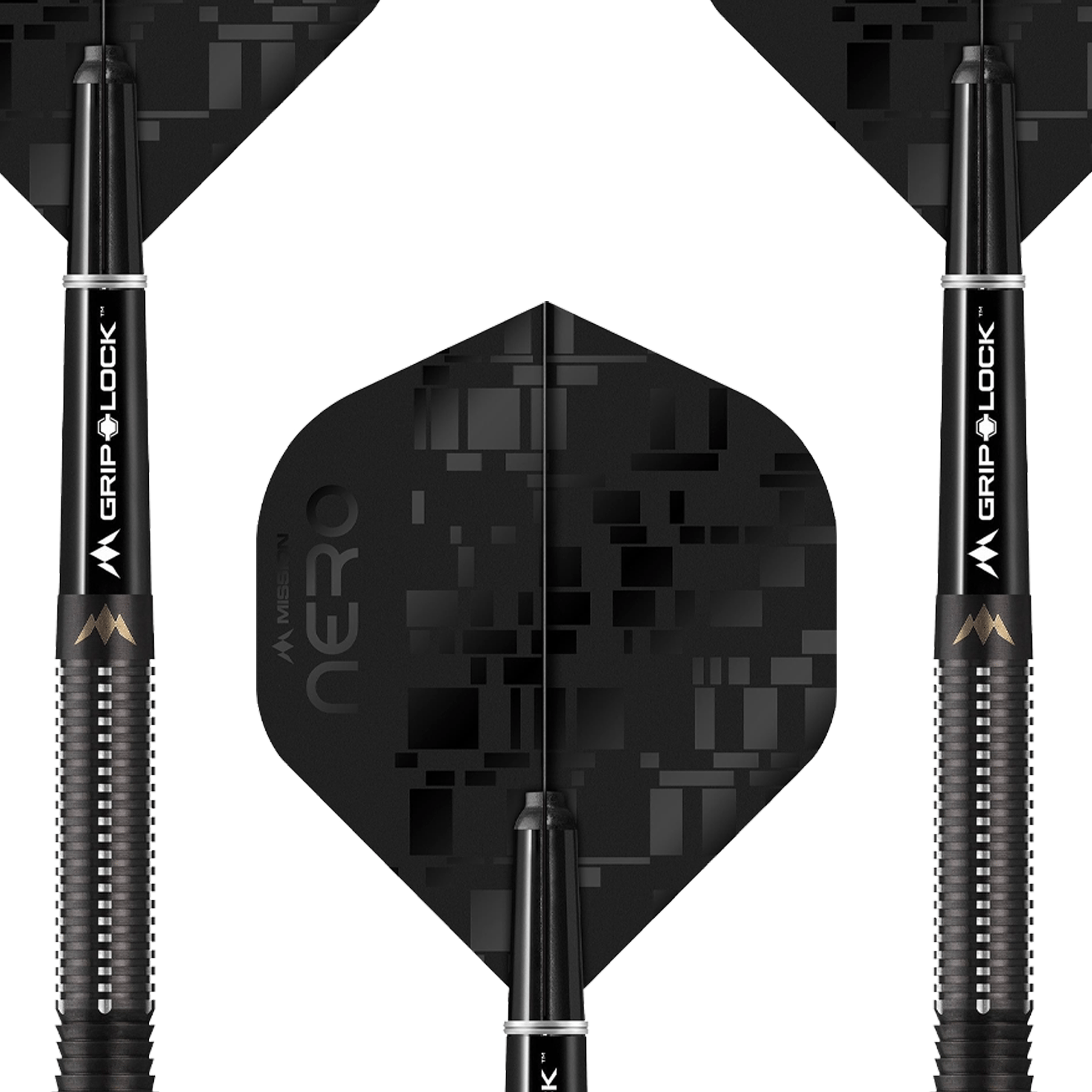 Mission Nero M4 Front Weighted Steel Tip Darts - 90% Tungsten - 22 Grams Darts