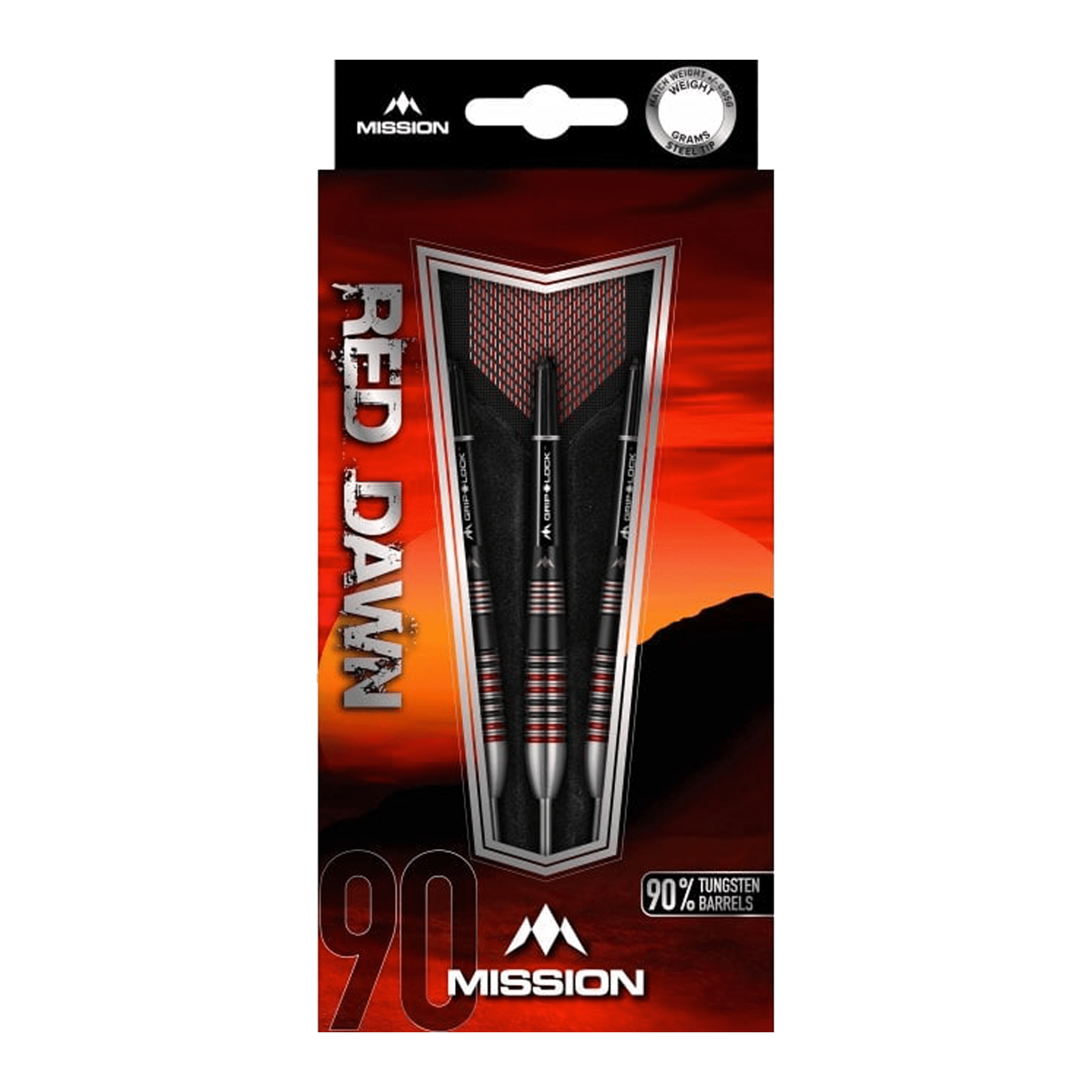 Mission Red Dawn M2 - 90% Tungsten Steel Tip Darts Darts