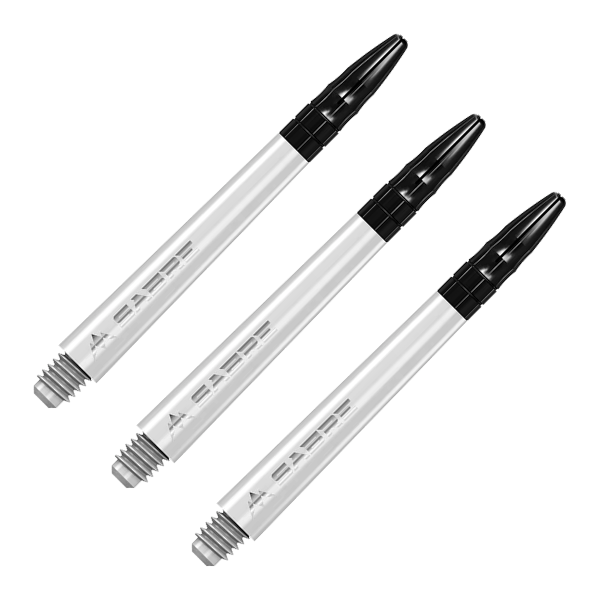 Mission Sabre - Polycarbonate Dart Shafts Medium (49mm) / White & Black Shafts