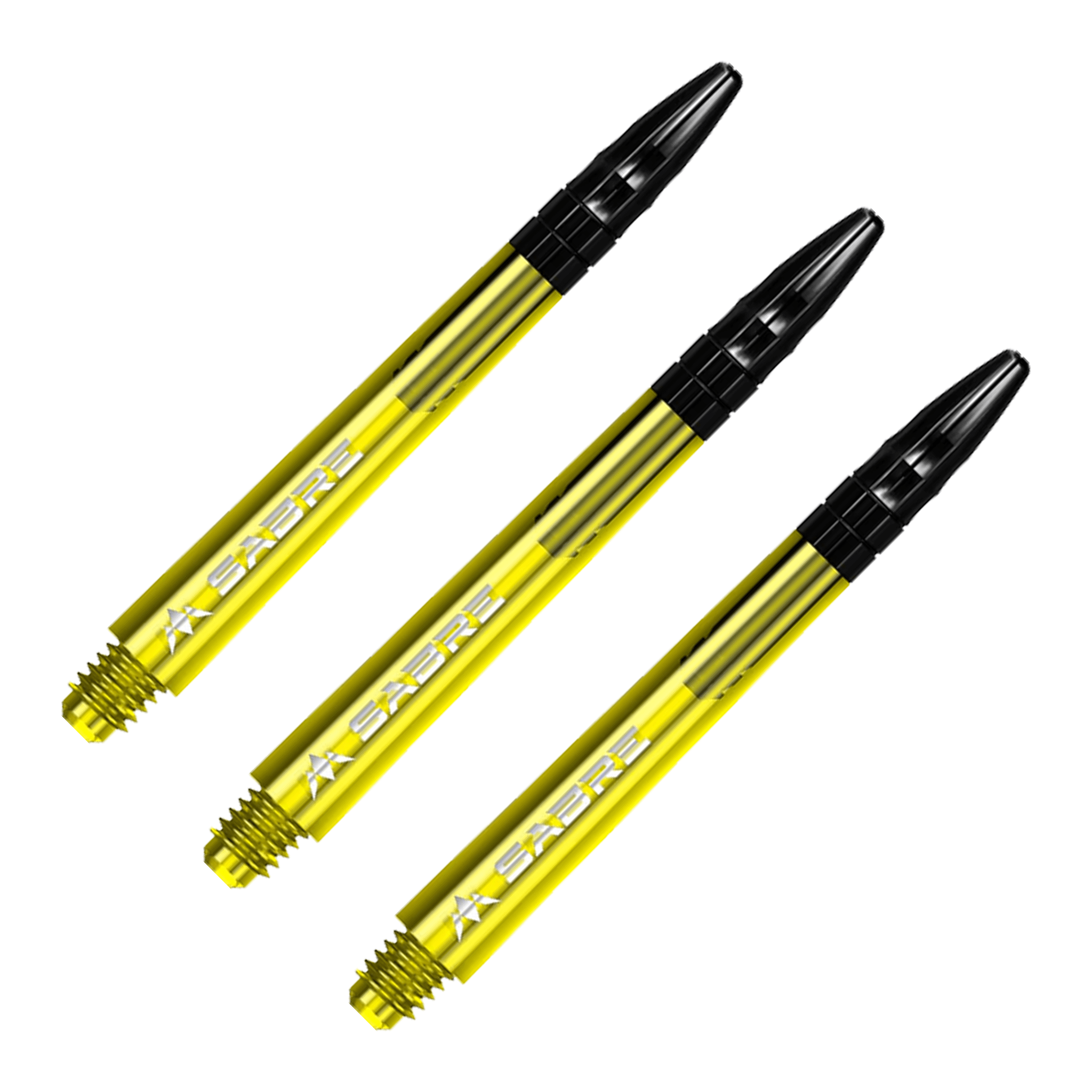 Mission Sabre - Polycarbonate Dart Shafts Medium (49mm) / Yellow & Black Shafts