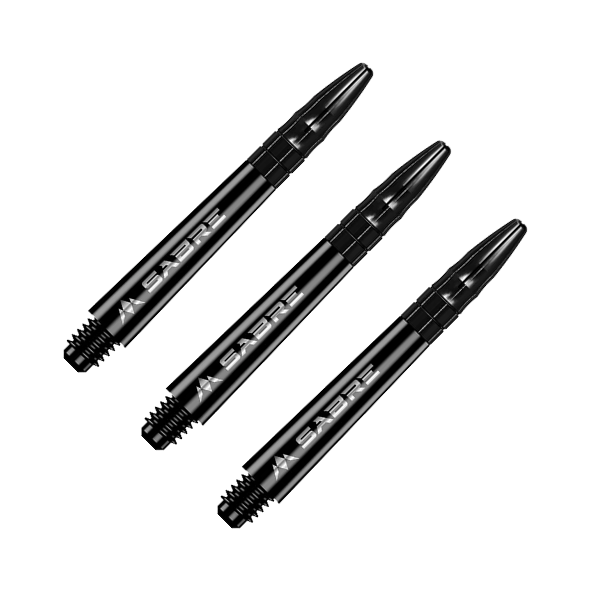 Mission Sabre - Polycarbonate Dart Shafts Midi (40mm) / Black & Black Shafts