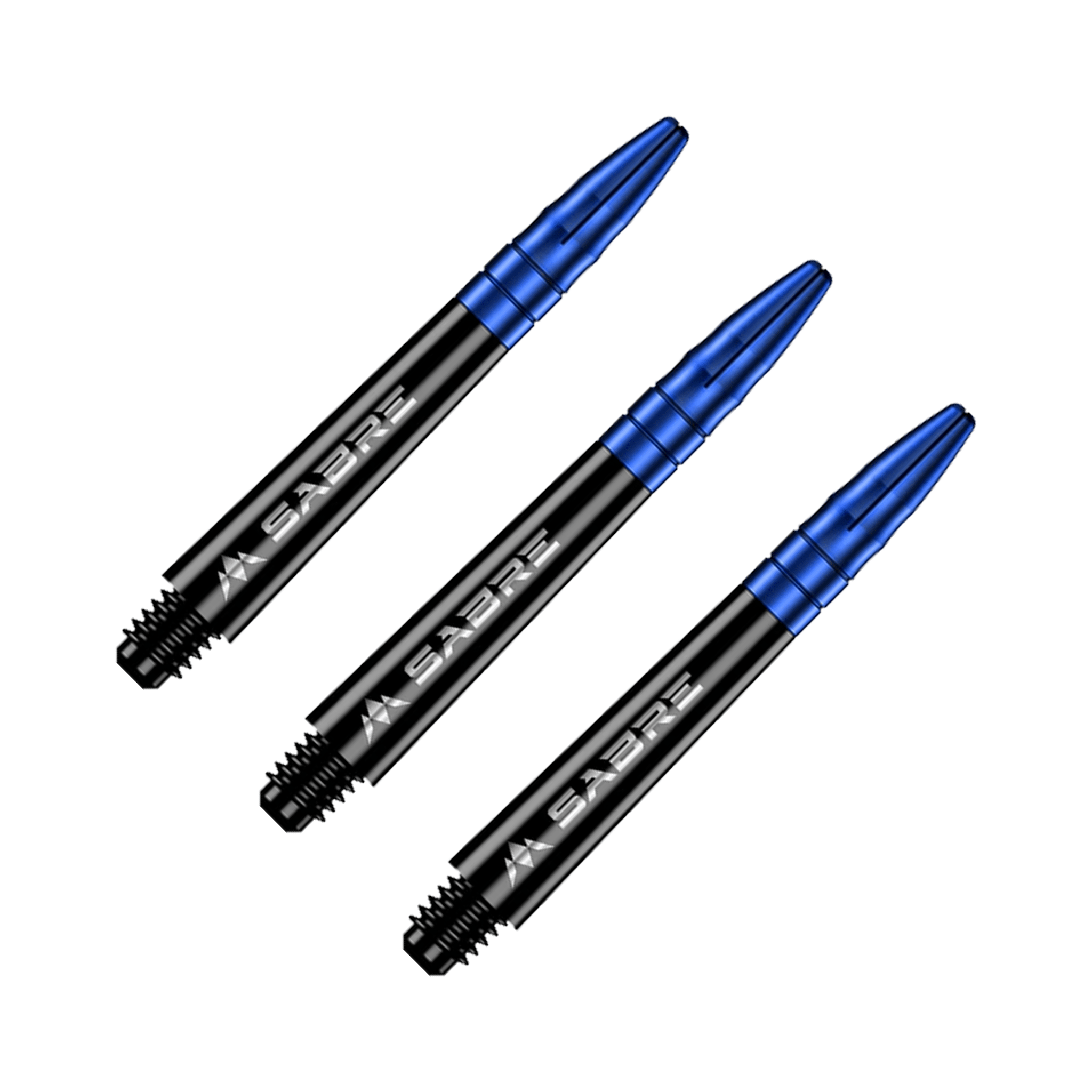 Mission Sabre - Polycarbonate Dart Shafts Midi (40mm) / Black & Blue Shafts