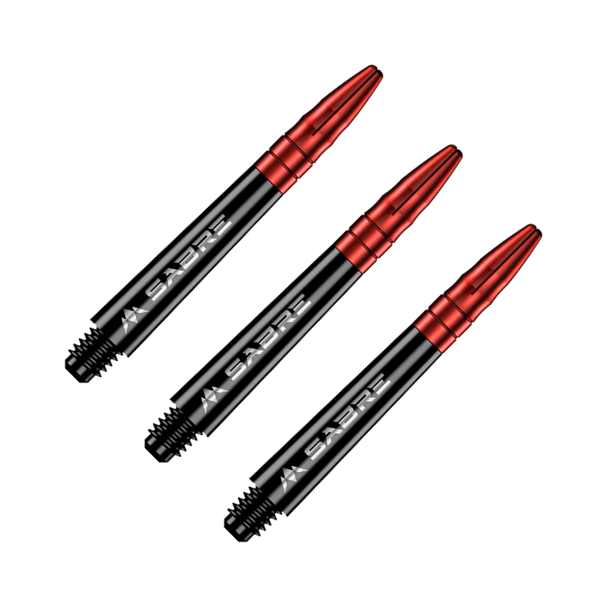 Mission Sabre - Polycarbonate Dart Shafts Midi (40mm) / Black & Red Shafts