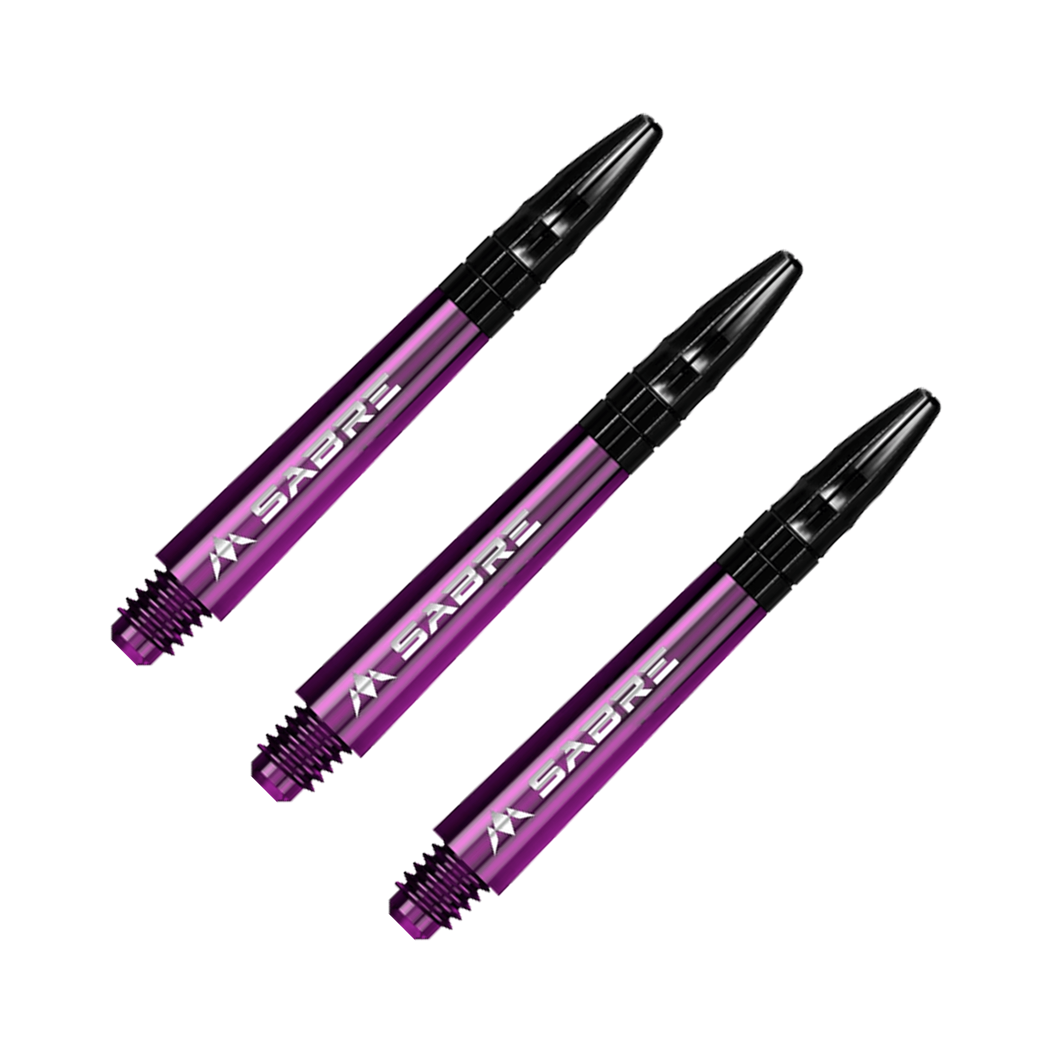 Mission Sabre - Polycarbonate Dart Shafts Midi (40mm) / Purple & Black Shafts